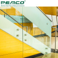 Modern Home Indoor Design Frameless Tempered Glass Stair Stainless Steel Railing Standoff